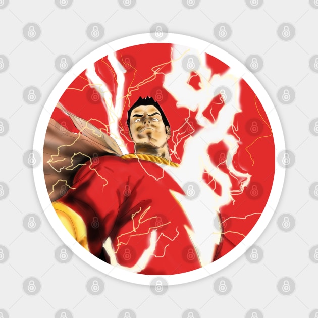 Shazam! magi hero Magnet by jorge_lebeau